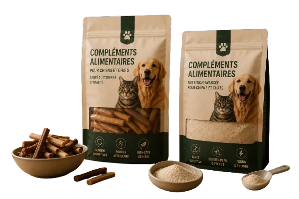 Emballage compléments alimentaires animaux