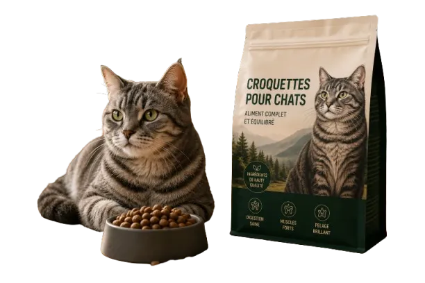 Emballage croquettes chats