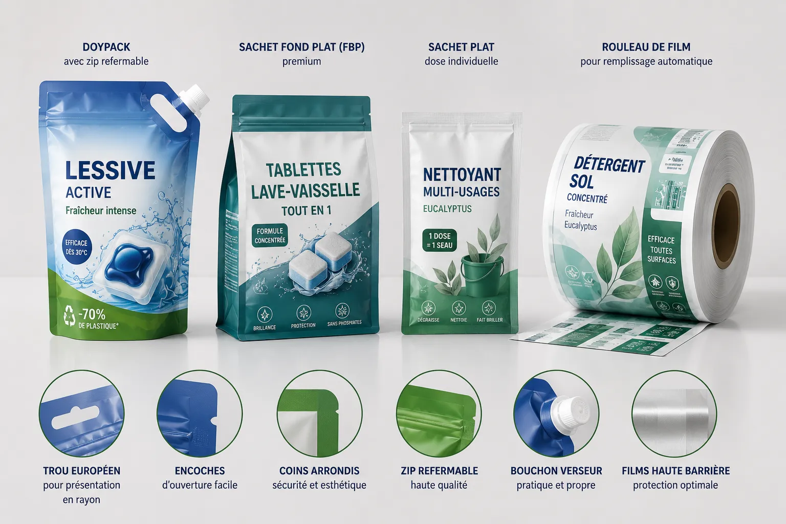 Formats emballages entretien et nettoyage