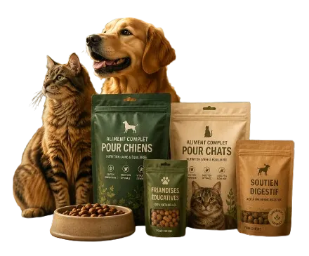 Emballages flexibles personnalisés pour PetFood et alimentation animale