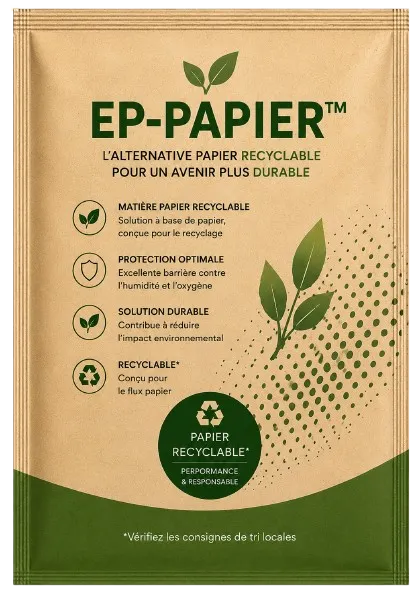 Sachet plat EP-PAPIER en papier recyclable